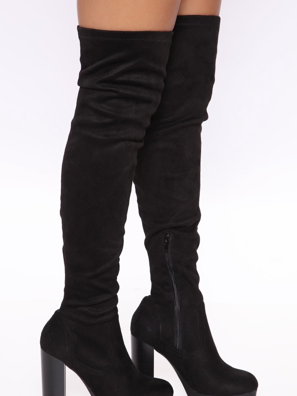 Women’s Black Over-the-Knee High Heel Boots